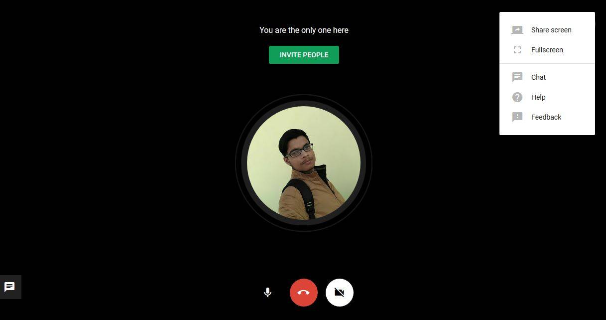 Google Hangouts Screen Sharing