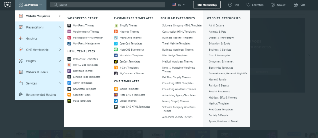 TemplateMonster Marketplace Screenshot