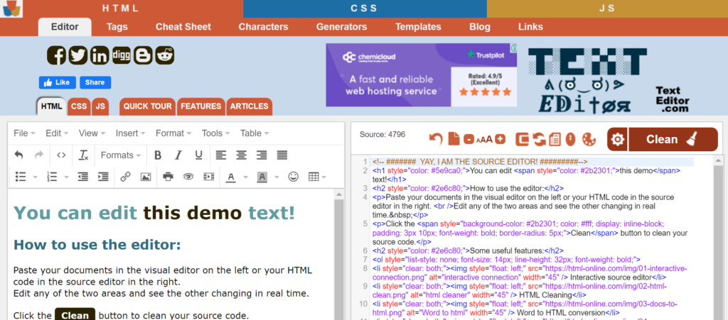 best online html editor