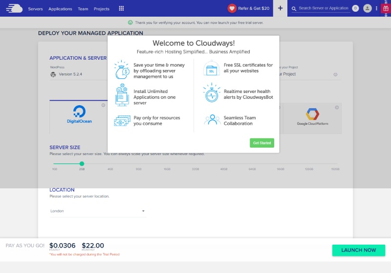 Cloudways Free Trial